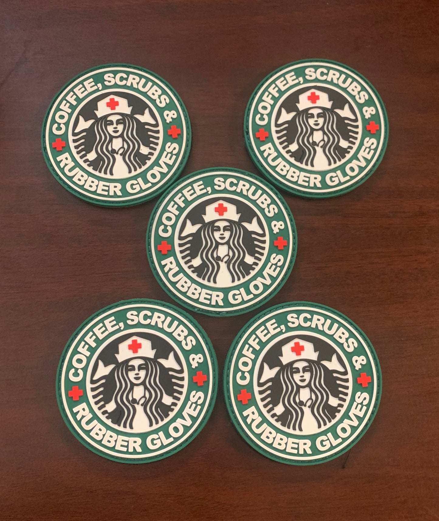 Coffee, Scrubs & Rubber Gloves Patch Healthcare Professionals