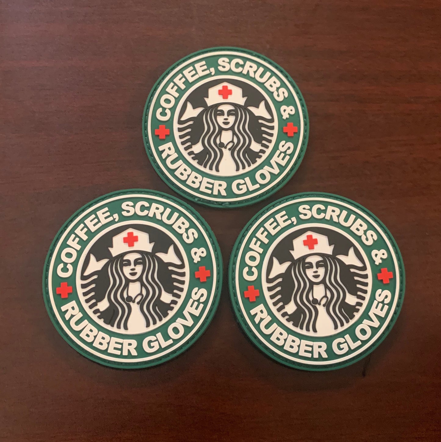 Coffee, Scrubs & Rubber Gloves Patch Healthcare Professionals