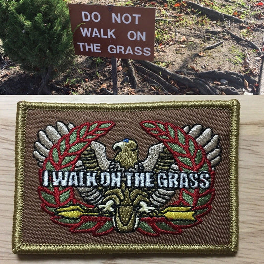 Eagle Rising Warrant Officer "I Walk On The Grass" patch