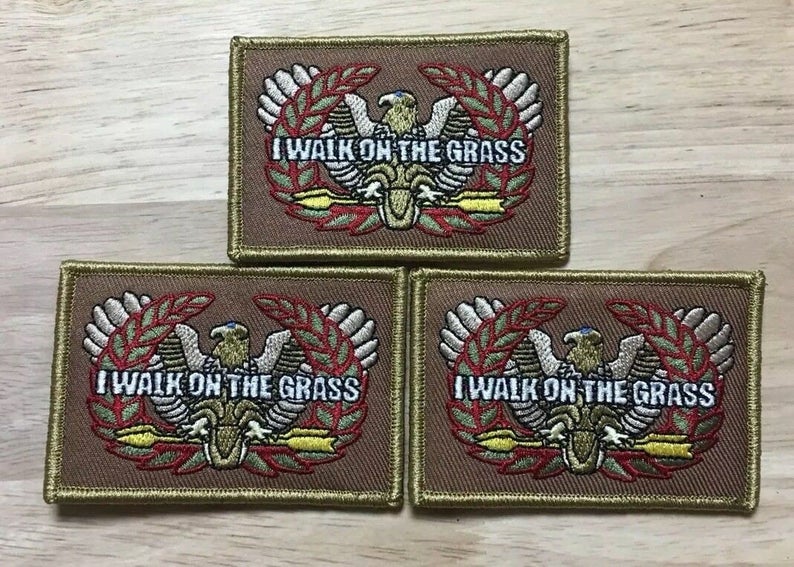 Eagle Rising Warrant Officer "I Walk On The Grass" patch