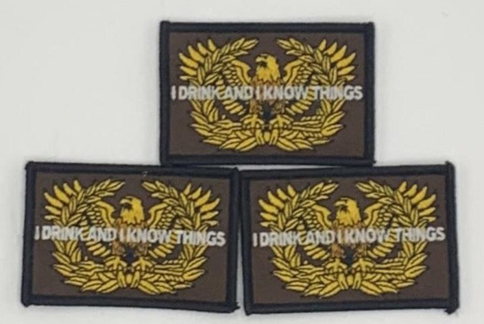 Warrant Officer Eagle Rising "I DRINK AND I KNOW THINGs" Glow In The Dark Morale Patch