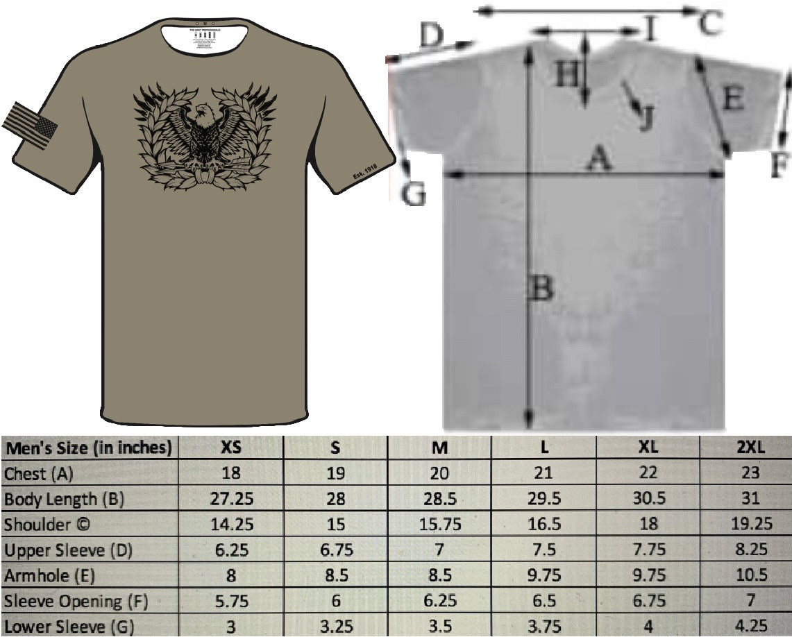 OCP Tan 499 Warrant Officer Eagle Rising Chief Fit T-shirt