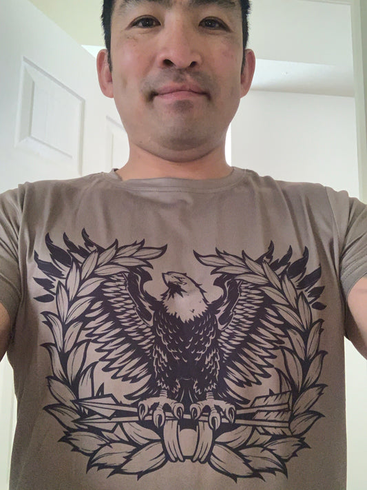 OCP Tan 499 Warrant Officer Eagle Rising Chief Fit T-shirt